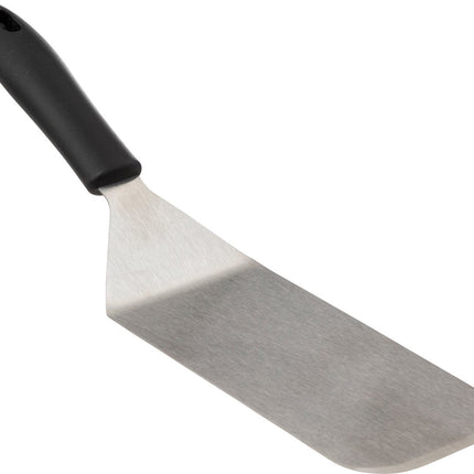 Ustensile de cuisine spatule/pelle à frire - acier inoxydable argenté - 32 x 7.5 cm - modèle large