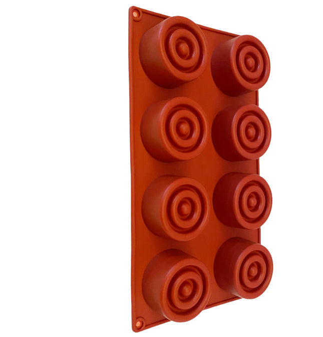 Moule de cuisson en silicone cylindres tourbillonnants