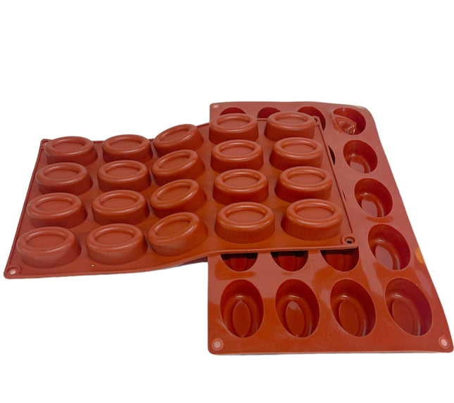 Moule de cuisson en silicone - moule 20 mini-empreintes ovales