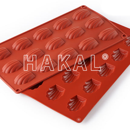 Moule à madeleines en silicone 15 cavités