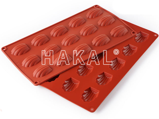 Moule à madeleines en silicone 15 cavités