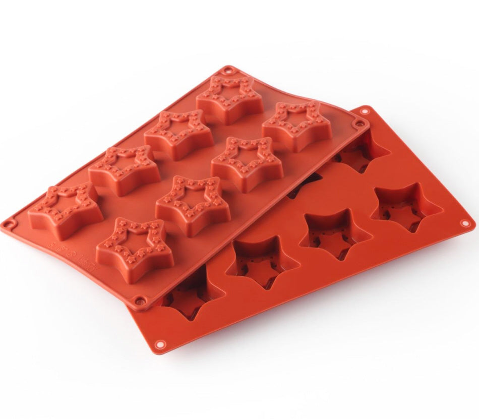 Silicone star-shaped baking mold