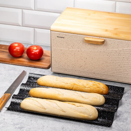 Moule à baguette - Rectangulaire - Pour la cuisson de baguettes - 38 x 24,5 cm