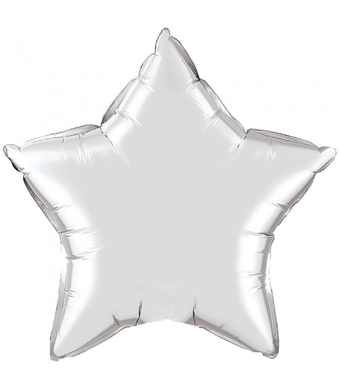 Ballon Stern Silber Klein (3 Stück)