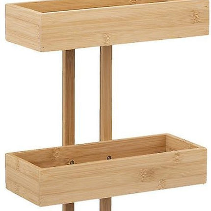Étagère de salle de bain en bambou – Étagère de douche facile à suspendre – 3 niveaux