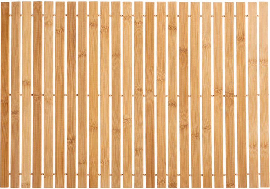 Bambus-Badematte mit Lamellen | Bambusmatte Natur 60 x 40 cm