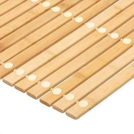 Tapis de bain en bambou à lattes | Tapis de bain en bambou naturel 60 x 40 cm