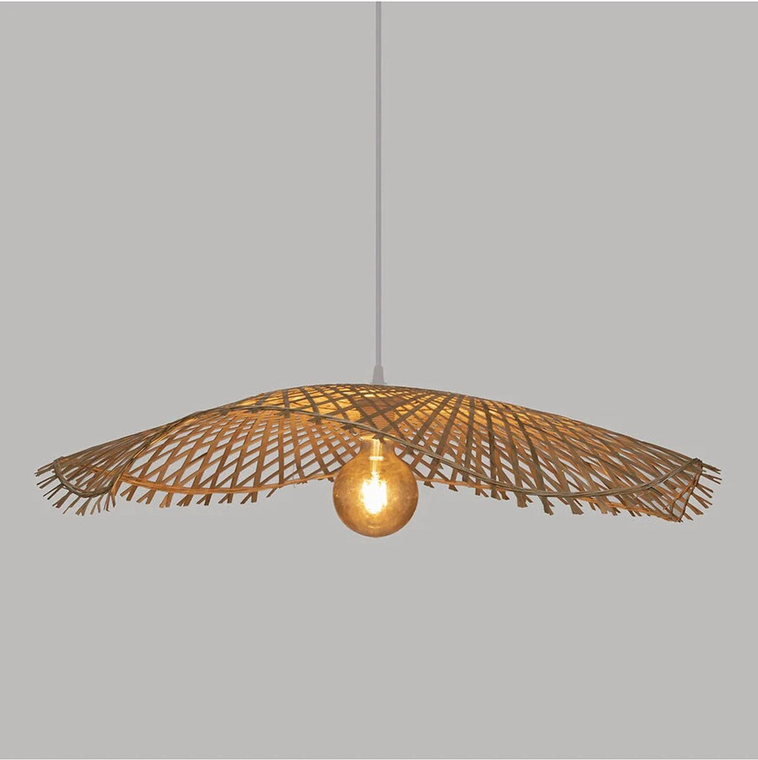 Bambus-Hängelampe - Atmosphera - Natur Hell - Halogen und LED