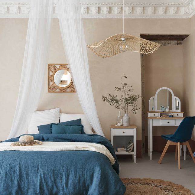 Suspension Bambou - Atmosphera - Naturel Clair - Halogène et Led