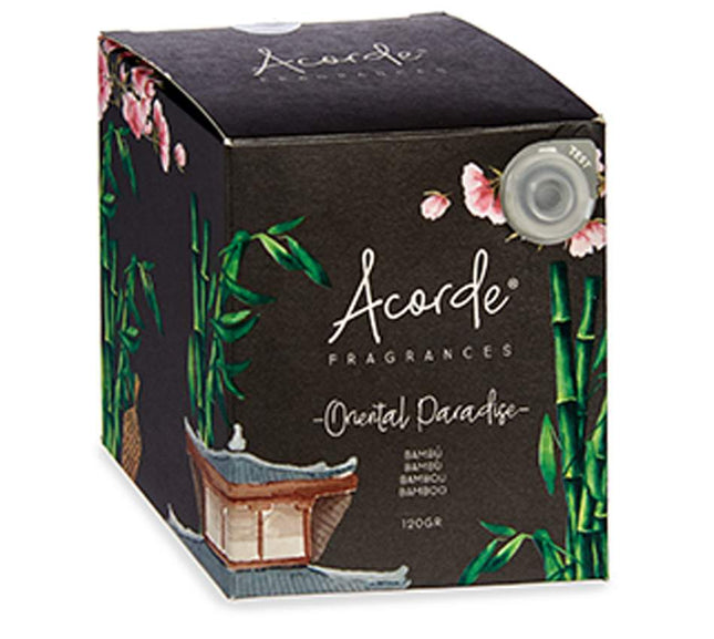 Bougies parfumées Acorde en verre - Bougie Cristaux de bambou 120 gr