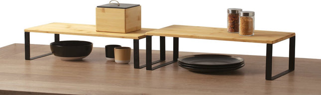 Bamboe rekje keukenkast - Blackwood