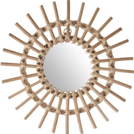 Atmosphera Miroir Rond en Bambou D30 cm - Miroir Mural Rotin