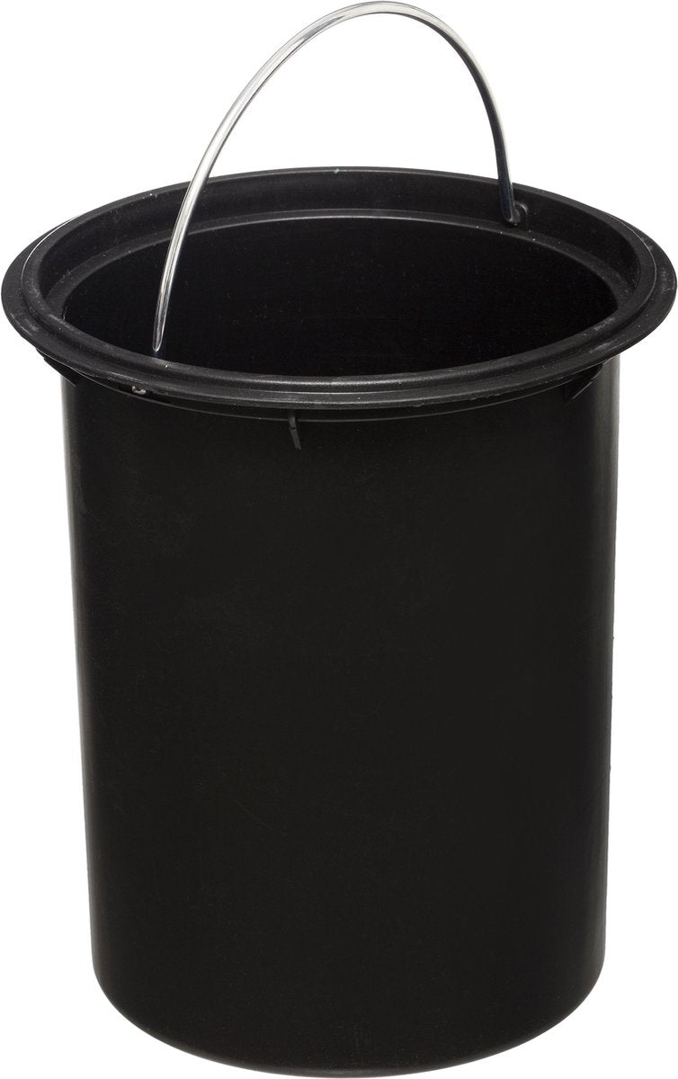 Prullenbak - pedaalemmer houtskoolgrijs metaal 3 liter