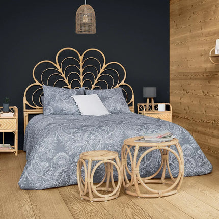 Dessus-de-lit de luxe Marie gris clair 240x260 avec taies d'oreiller