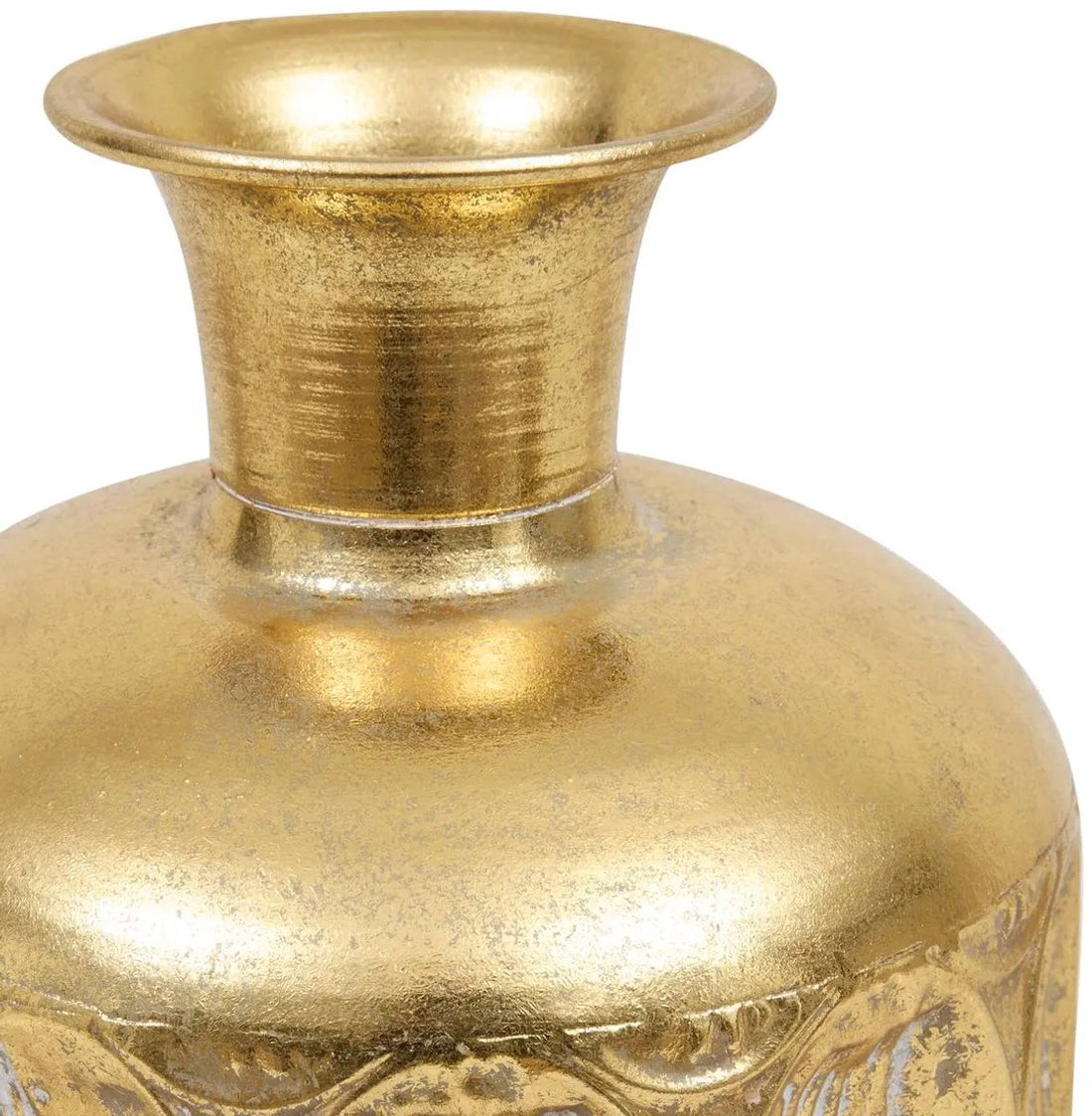 Belli Atmosphera Vase – Gold – Gusseiserne Blumenvase H 41 cm – Dekorativer Ziertopf – Nostalgisches Design – Elegante Vase – 1,1 KG