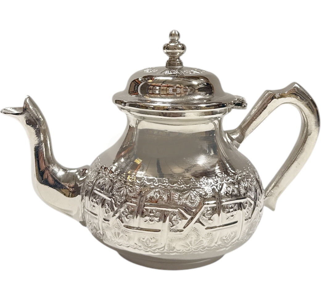 Moroccan teapot Silver without legs 1 Liter