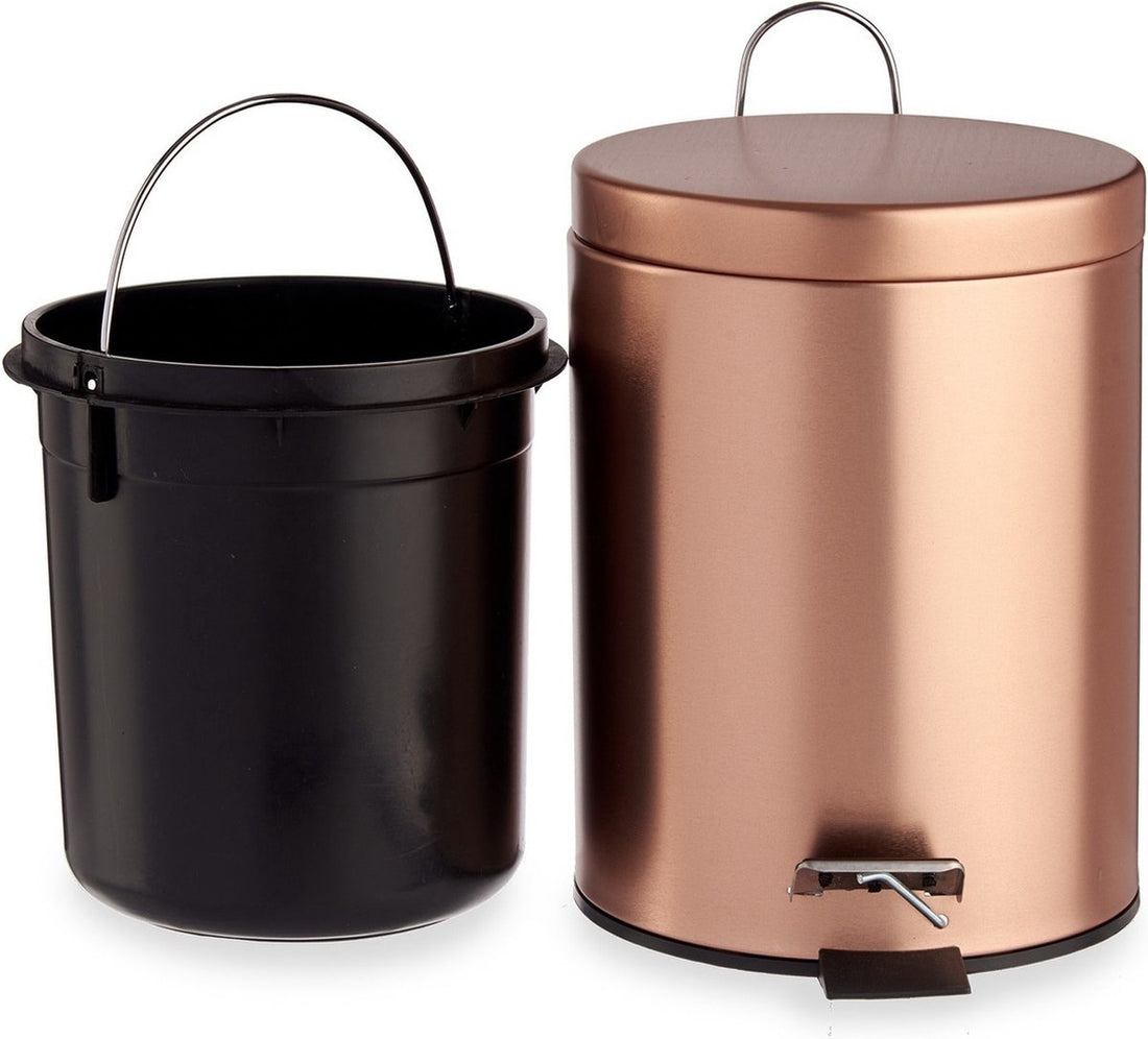 Berilo Pedal Bin - copper-coloured - metal - trash can