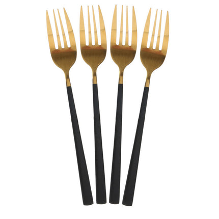 Set de couverts 16 pièces / couverts pour 4 personnes / couverts dorés