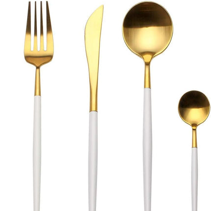 Ensemble de couverts Or Blanc Acier inoxydable