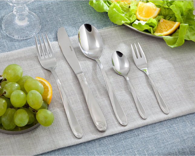 Coffret de ménagère de luxe - 72 pièces - 12 personnes - Couverts modernes