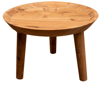 Table d'appoint ronde bol en acacia 42X42XH29cm
