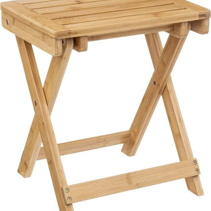 Table d'appoint pliable - bambou - L39 x l33 x H44 cm
