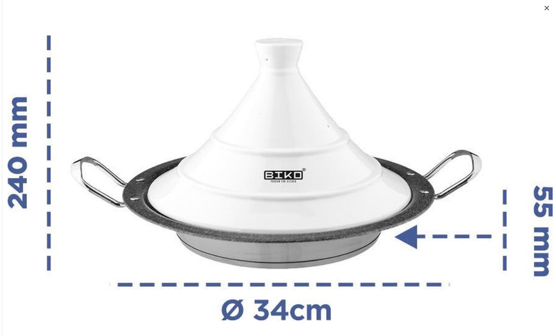 Tajine Fez - Marmercoating met anti-aanbaklaag - Tajine inductie Ø 34 cm