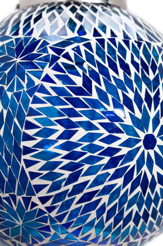Oosterse lamp mozaïek blauw