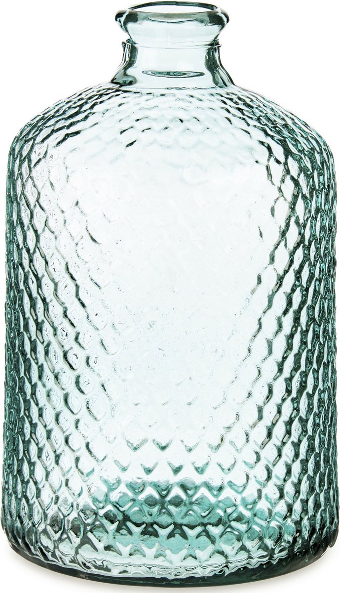 Bloemenvaas Scubs - transparant - gerecycled eco glas - D18 x H31 cm