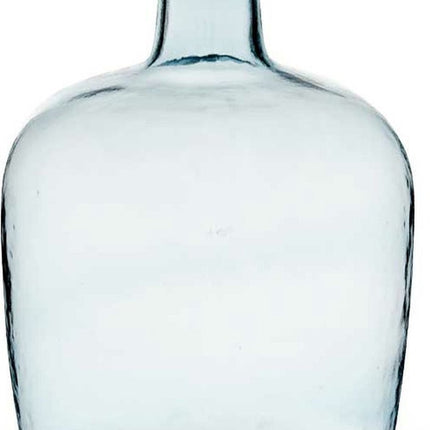 Vase à fleurs - bouteille - verre - bleu transparent - 22 x 39 cm - vase