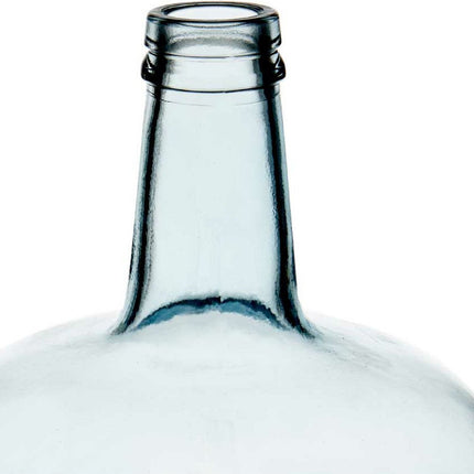 Vase à fleurs - bouteille - verre - bleu transparent - 22 x 39 cm - vase