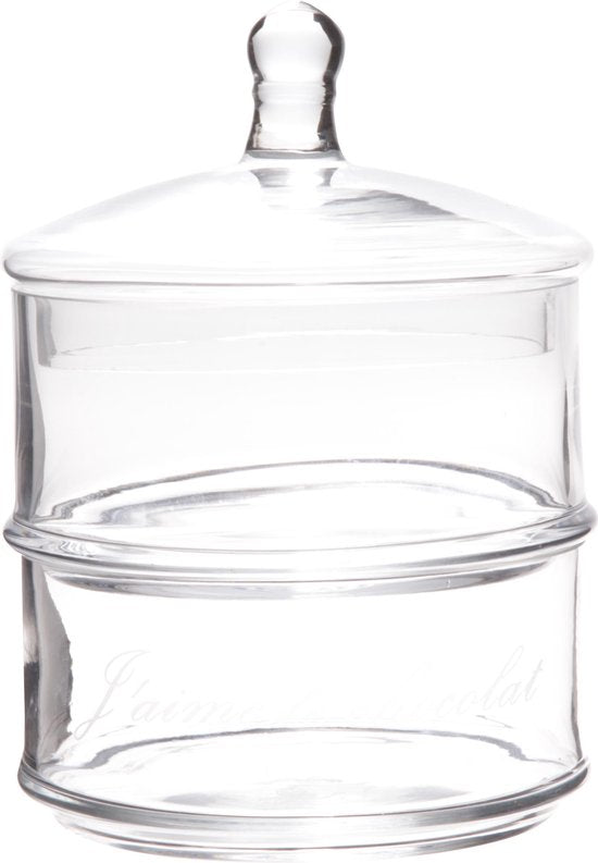 Cosy & Trendy Bonbonnière - Verre - Ø 12 cm x 18 cm - 2 Niveaux