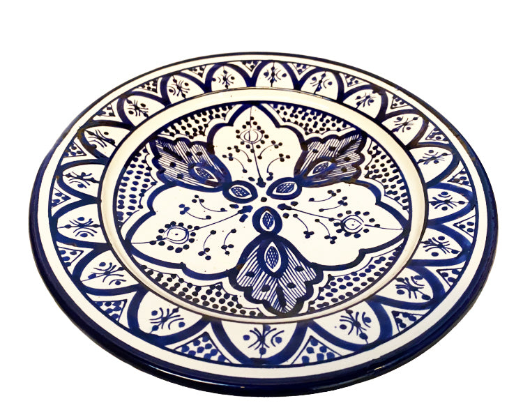 Marokkanischer Teller blau-weiß Ø 25