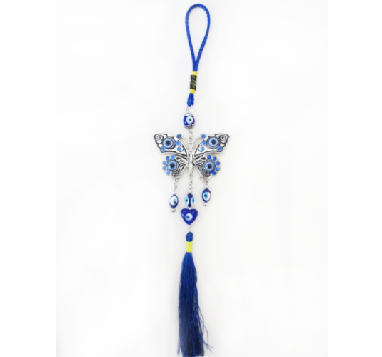large blue evil eye pendant
