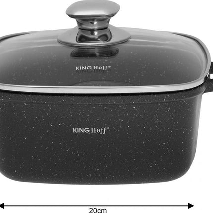 Kinghoff - Batterie de cuisine - 6 pièces - revêtement marbré