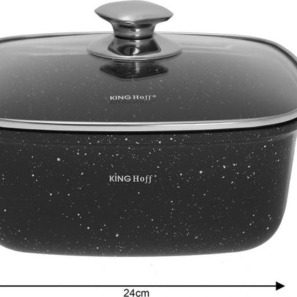 Kinghoff - Batterie de cuisine - 6 pièces - revêtement marbré