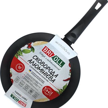 Poêle à frire en aluminium Brizoll 26 cm avec revêtement antiadhésif en céramique - Poignée Soft Touch