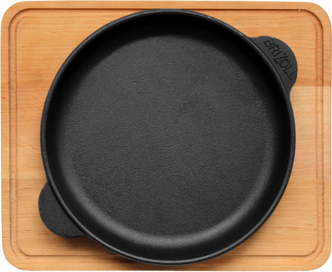 Brizoll gietijzeren serveerpannetje op houten plank – Ø 14, 16, 18 of 20 cm – foto 6