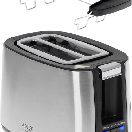 Grille-pain - 900W - Acier inoxydable