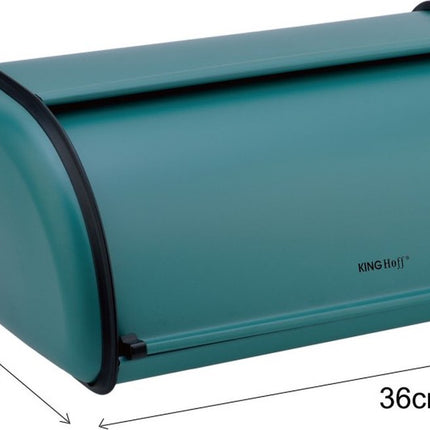 Boîte à pain - Acier inoxydable - Vert - Rétro - 36x24x15 cm