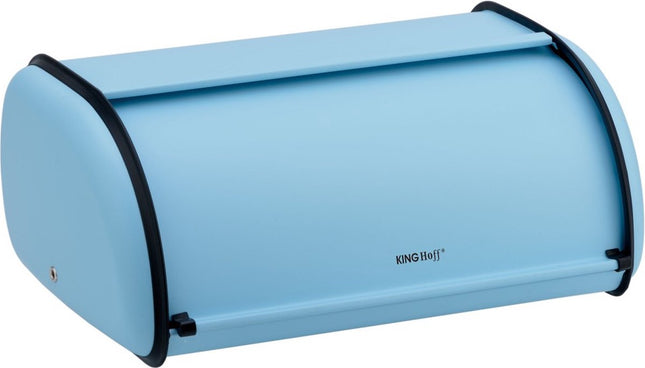 Kinghoff - Boîte à pain - Acier inoxydable - Bleu clair - Rétro - 36x24x15 cm