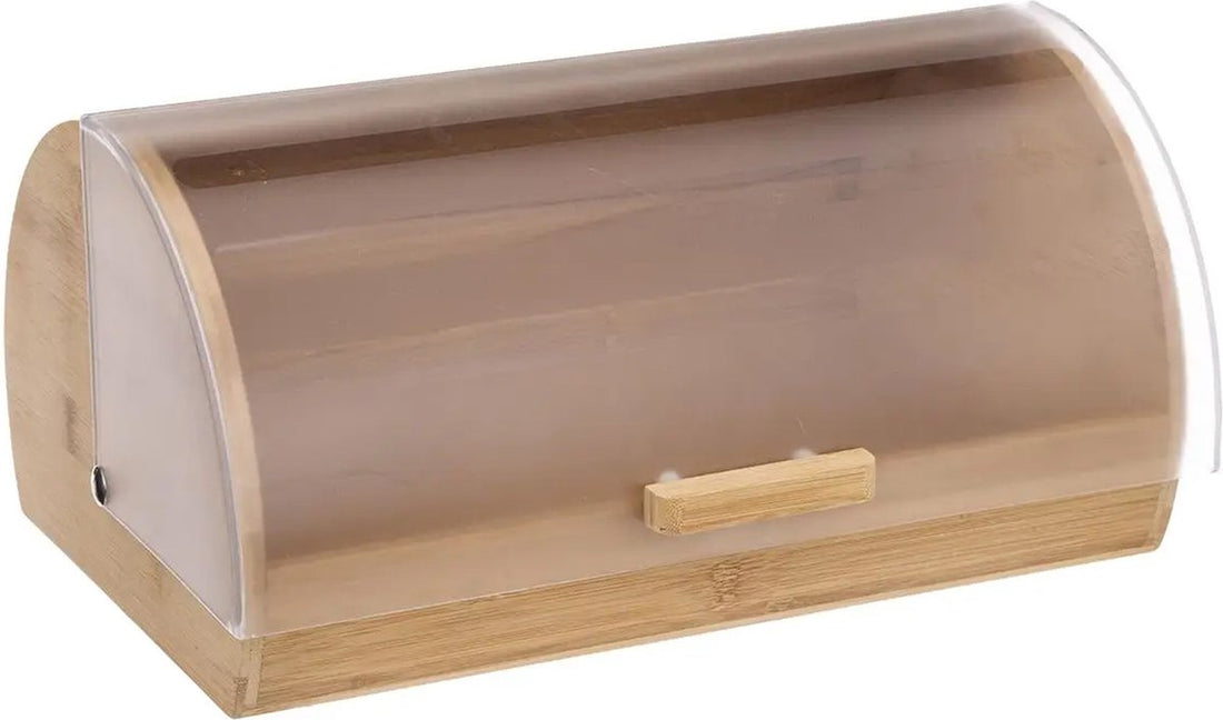 Bread bin with lockable lid 38 x 28 x 18 cm - Bamboo
