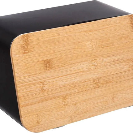 5Five - Boîte à pain avec couvercle - Métal/bambou - 37 x 22 x 23 cm