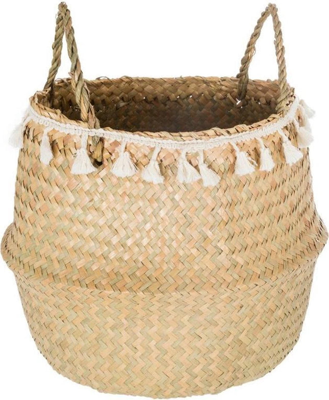Opbergmand / Buikmand Zeegras - Zandkleur Ø31 cm