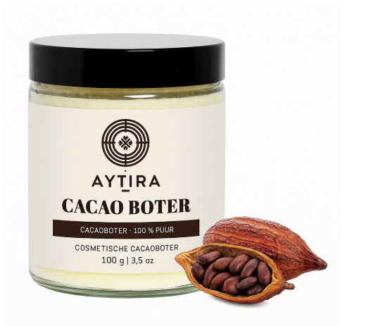 Aytira cacaoboter voor huid en haar – 100% puur, 100 of 250 gram