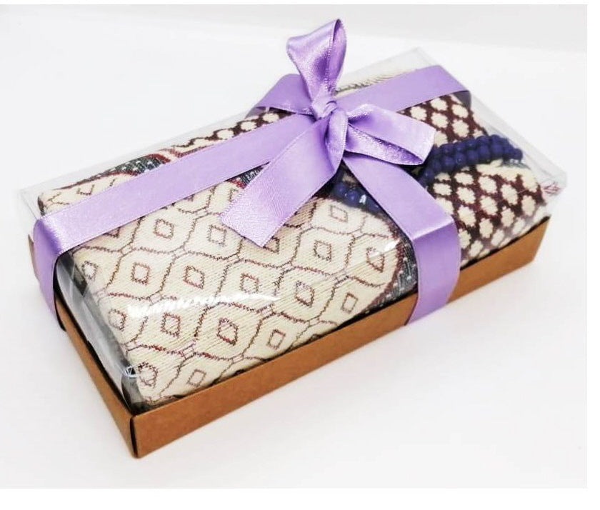 Prayer Mat Gift + Tasbeeh Box Lilac