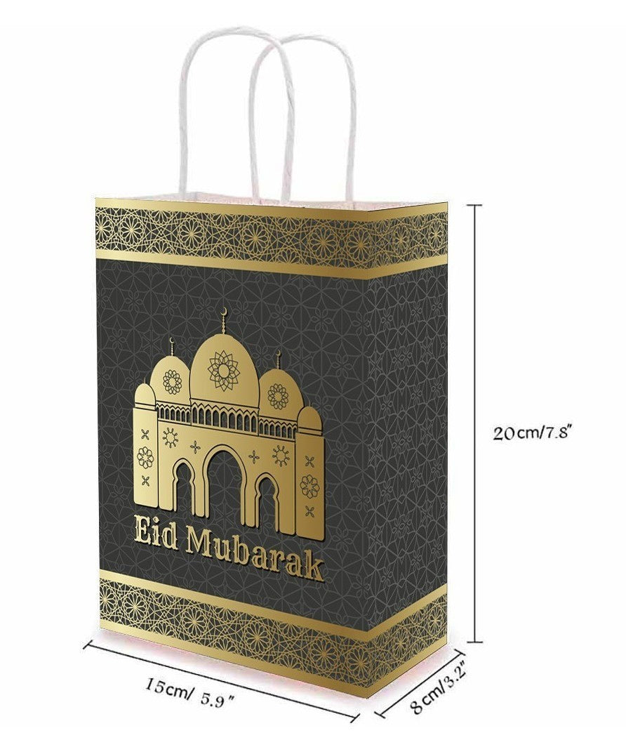 Cadeau Tas Eid Mubarak Zwart/goud