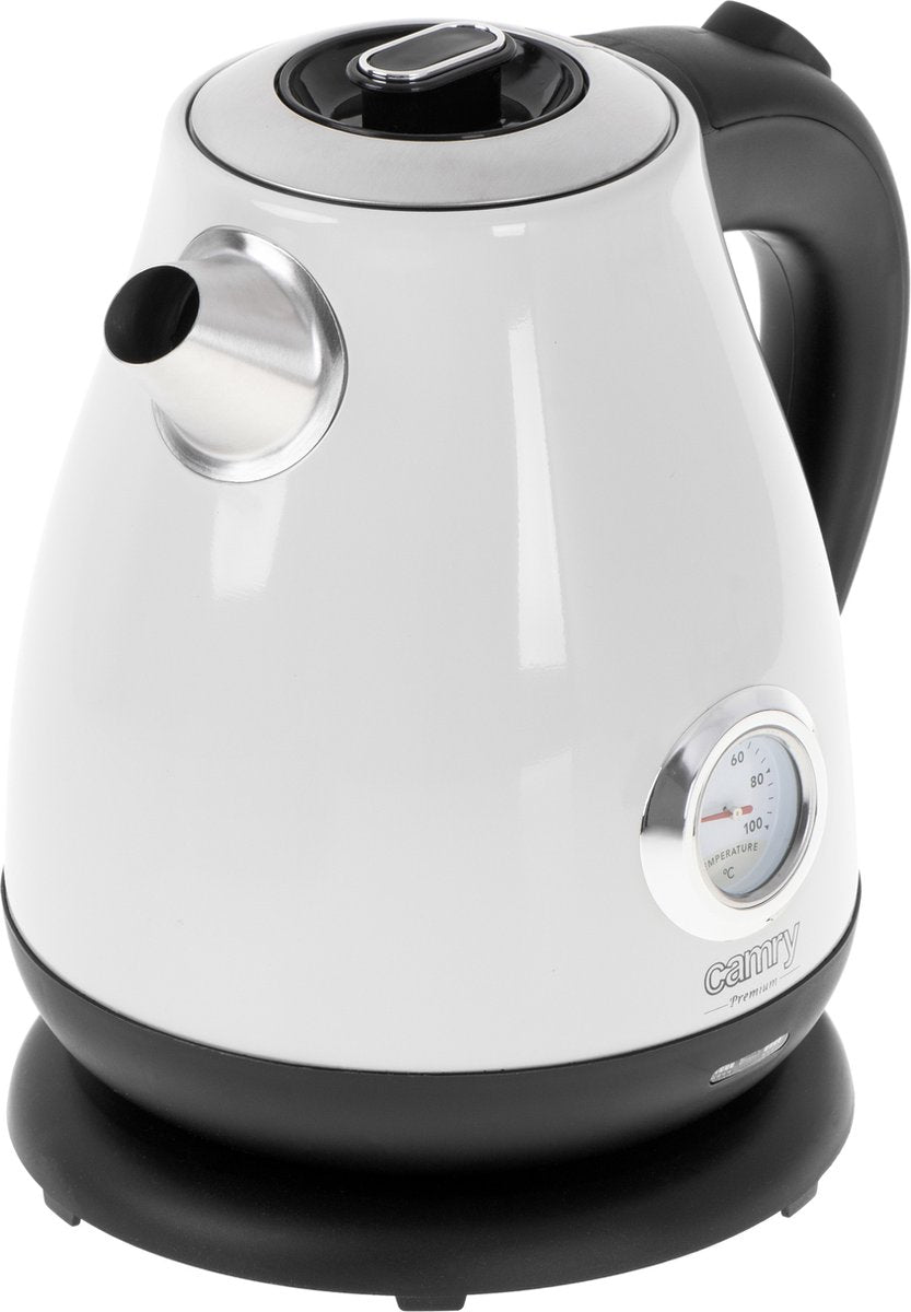 Elektrische waterkoker met thermometer - 1.7 liter - WIT