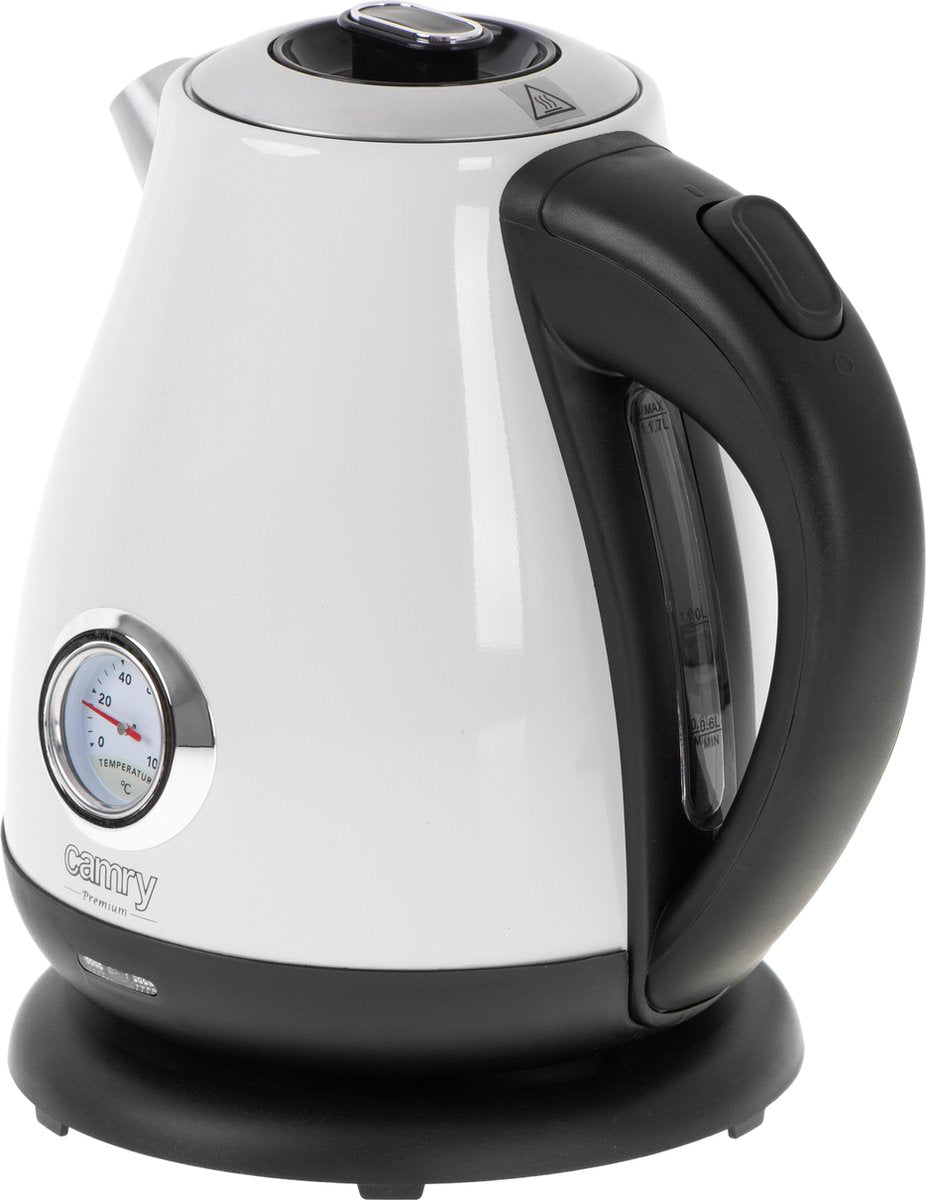 Elektrische waterkoker met thermometer - 1.7 liter - WIT