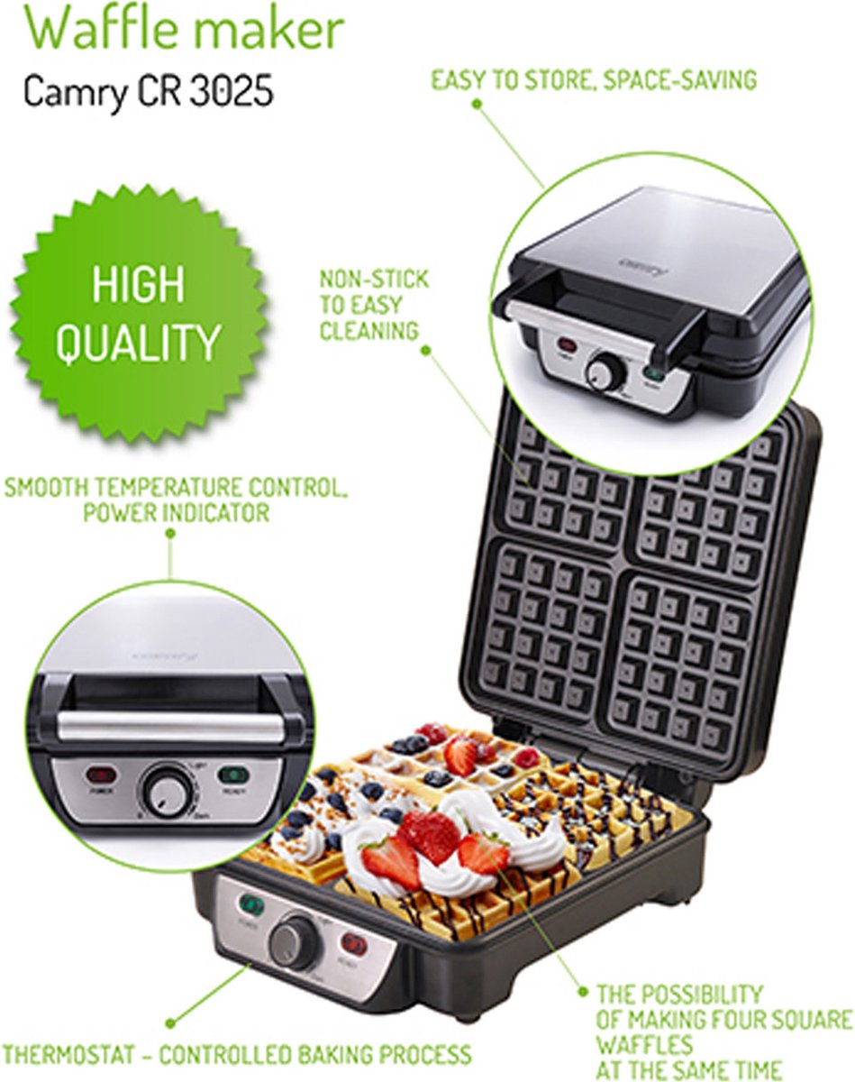 Camry CR 3025 Wafelmaker - Wafelijzer